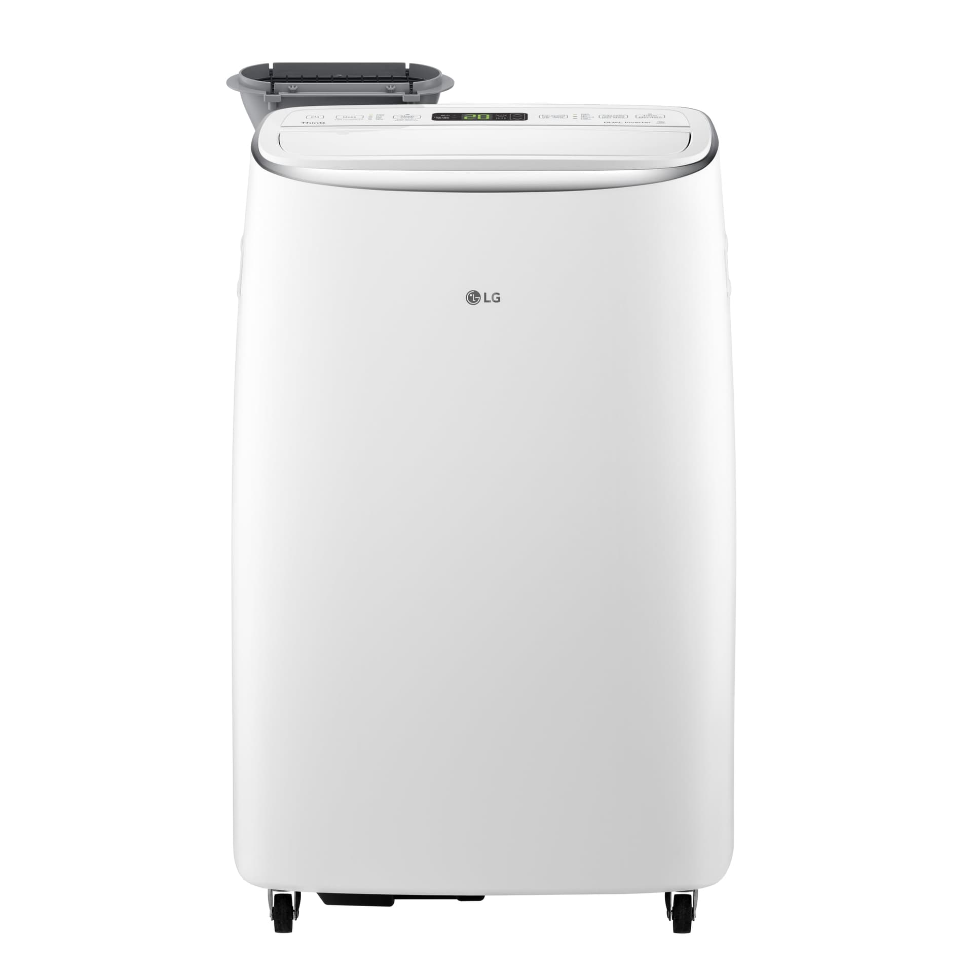 LG 10,000 BTUS SAC Dual Inverter Smart Wi-Fi Portable Air Conditioner, Ultra Quiet Performance 3-in-1 AC, LED Display, Auto Evaporation, 24-Hr Timer & Auto Restart, Cools Rooms up to 450 Sq. Ft, White