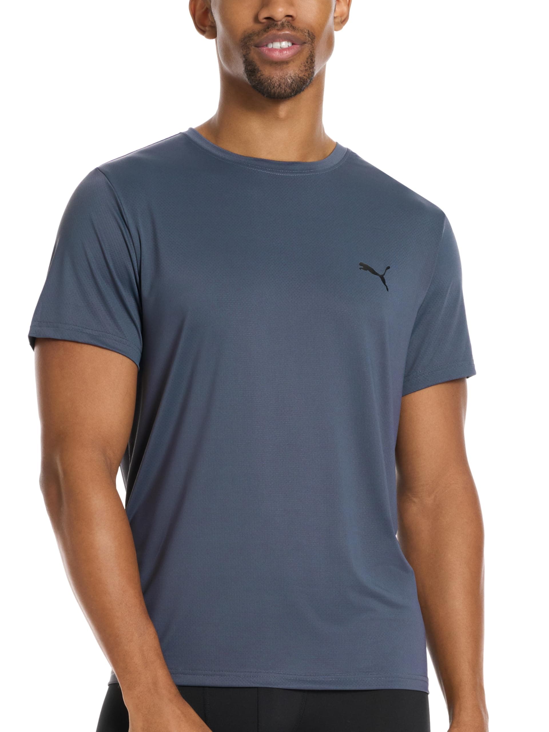 Puma Men's 360 Cool Mesh Crew Neck Tee Shirt, green, Medium
