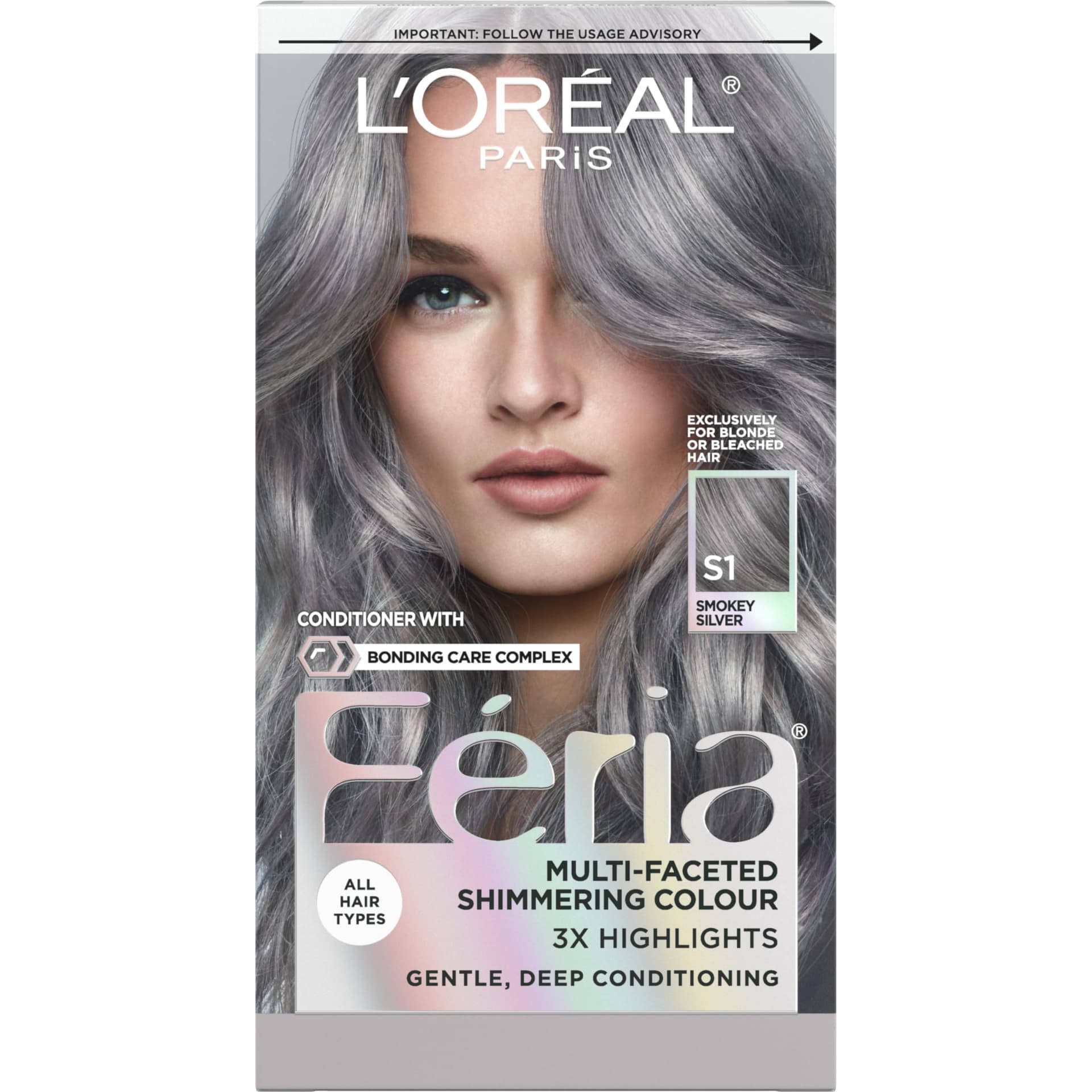 L OREAL PARIS FERIA S1 SMOKEY SILVER GREY
