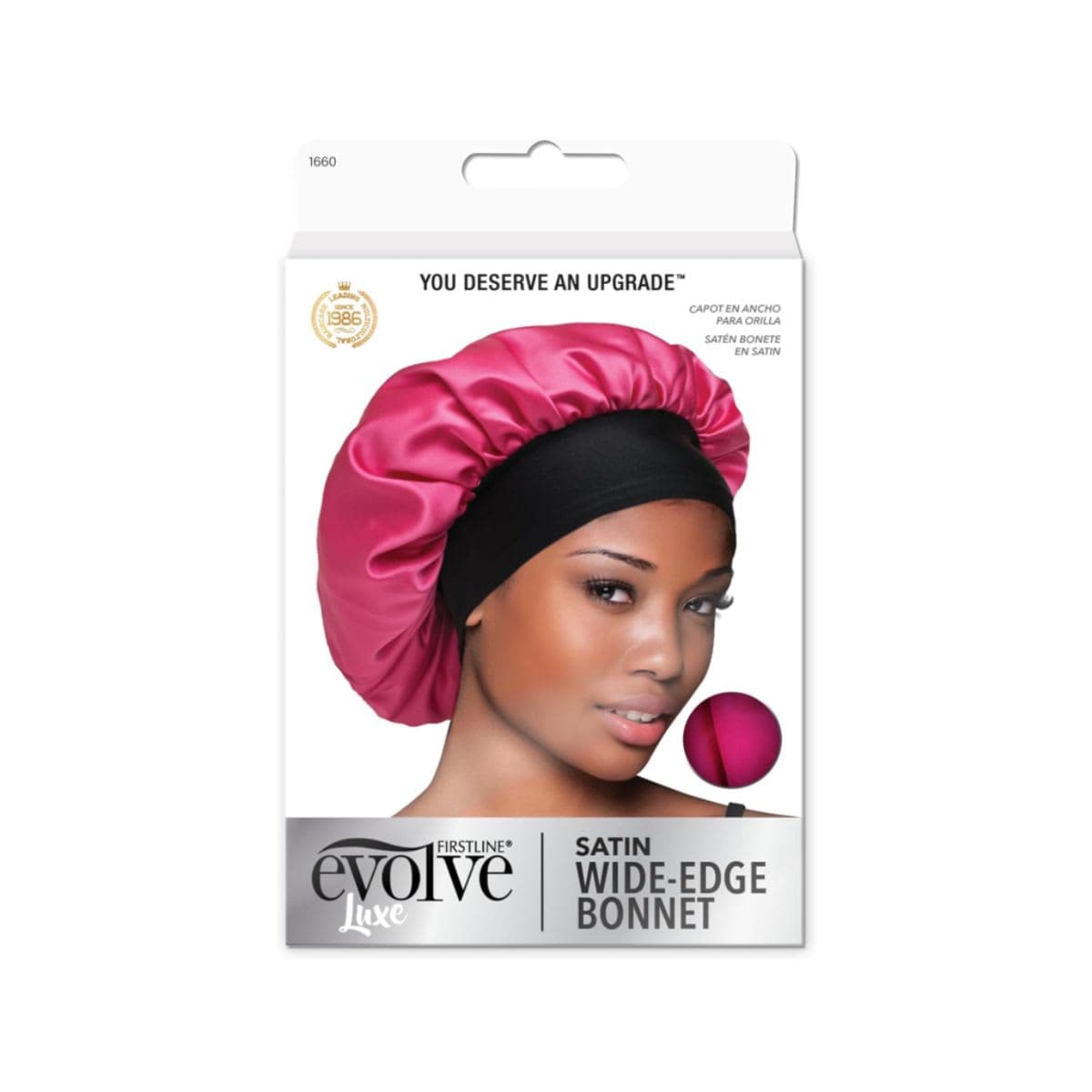 Firstline Firstline evolve fuchsia satin wide edge bonnet, Pink