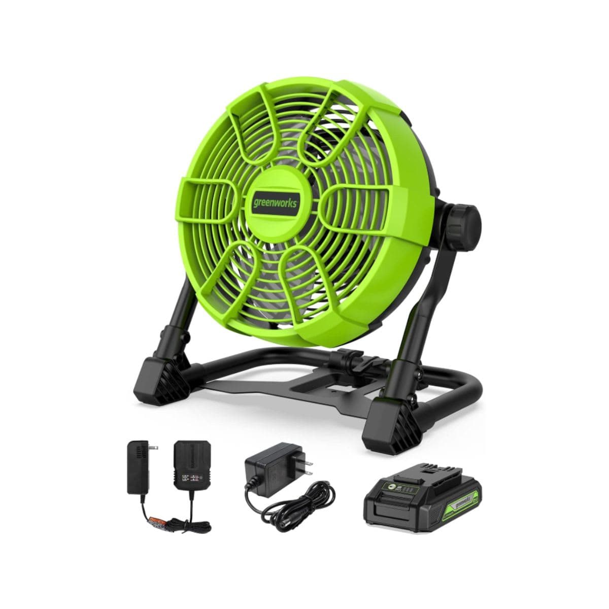 Greenworks 24V 11-Inch 5-Speed 665-785 CFM Fan, 2.0 Ah USB Battery and Charger Included
