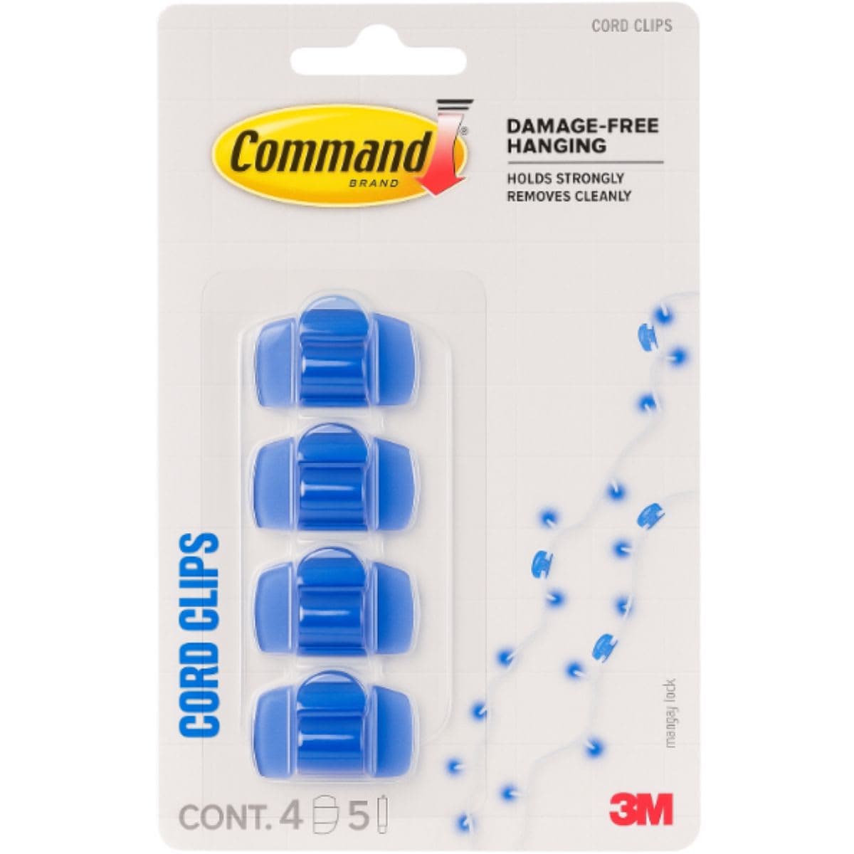 Command Cord Clips, 3M 4pcs