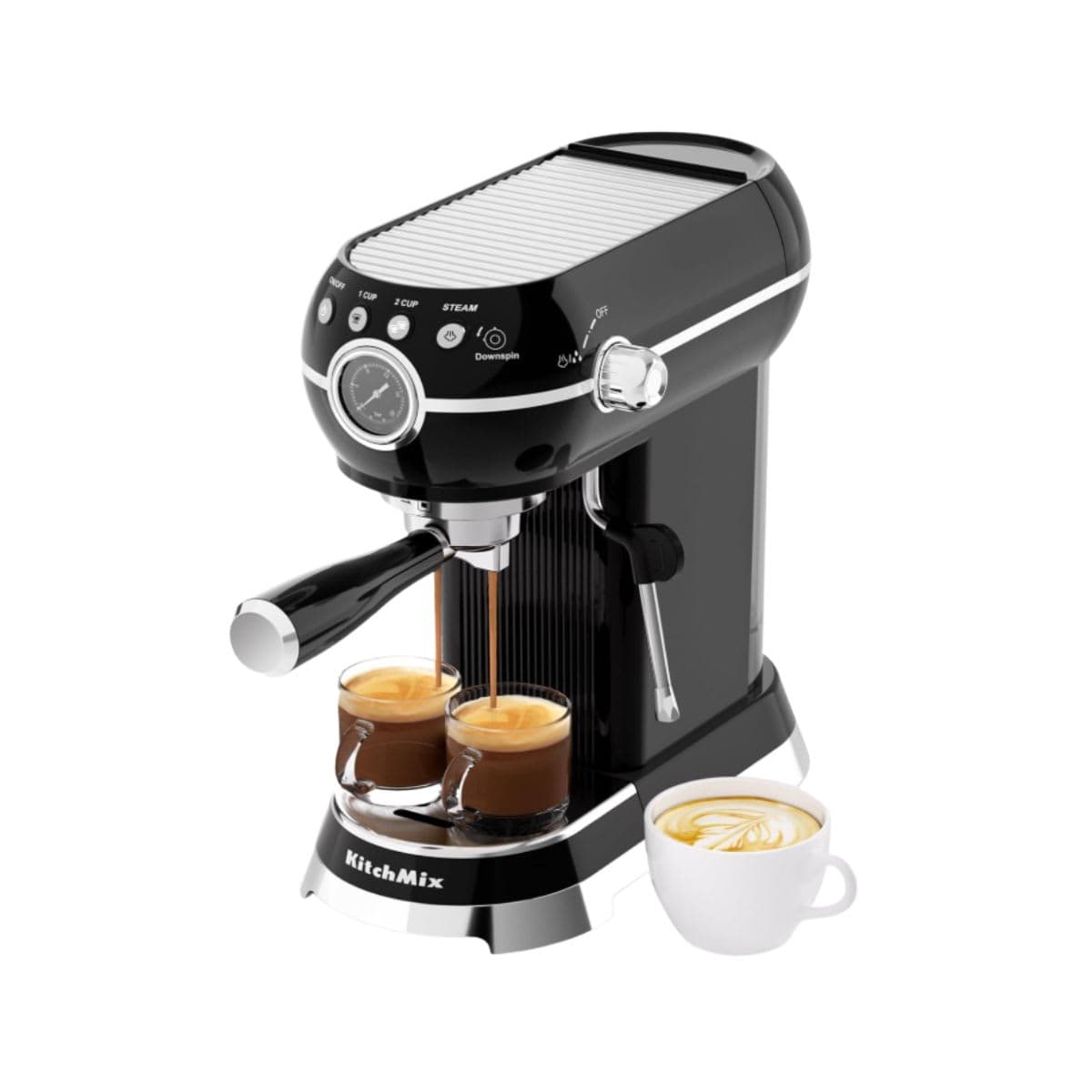 Espresso Machine with Milk Frother, 20 Bar Espresso Maker for Latte and Cappuccino, Expressions Coffee Machine with Removable Water Tank
