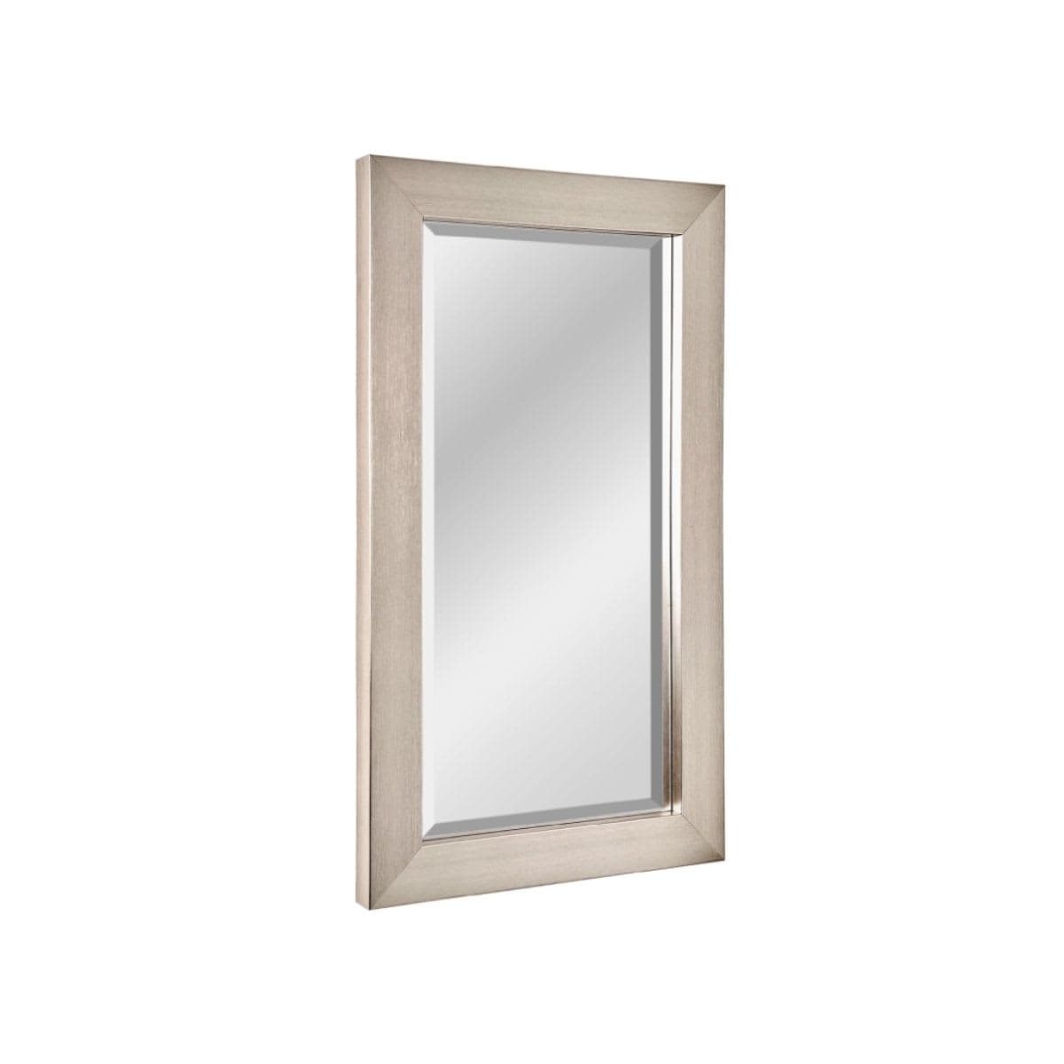 Head West 28"x16" Brushed Nickel Bathroom Mirror ? Bevel Framed Rectangle Bathroom Mirrors for Over Sink, Vanity, Restroom, Bedroom, Living Room, Hallway & Entryway