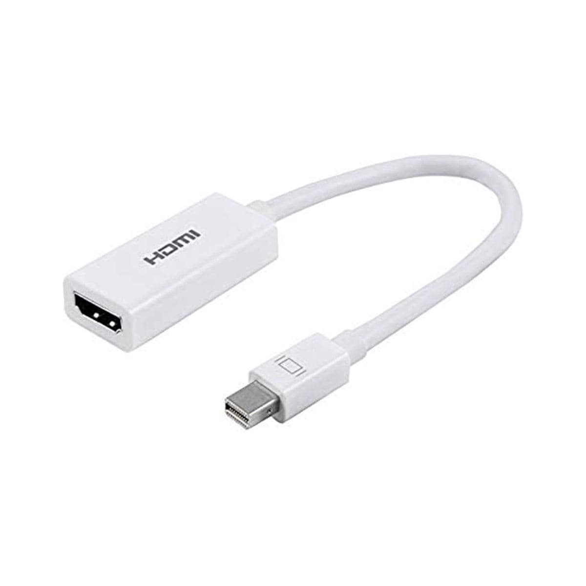 Philips Mini DisplayPort to HDMI Adapter, Unidirectional, Audio and Video, Full HD 1080p, 4K Ultra HD, Slim Compact Portable Design, White Cable, for All Brands, SWV9200F/27