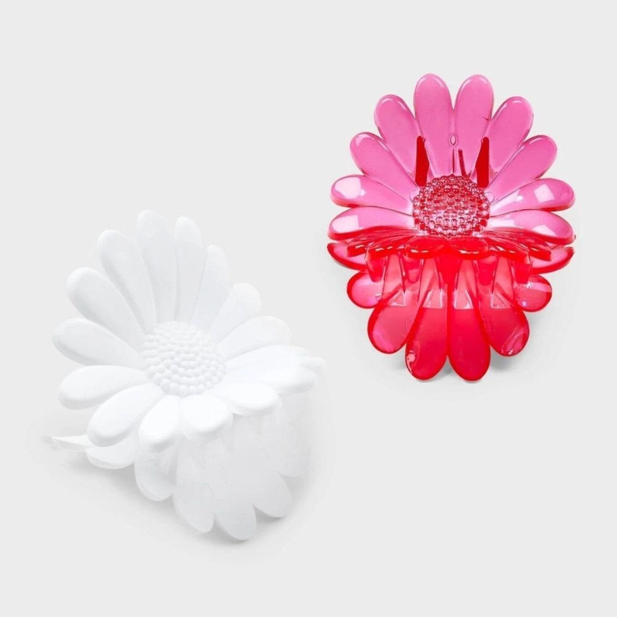 Wild Fable Sunflower Claw Hair Clip Set 2pc Red/White