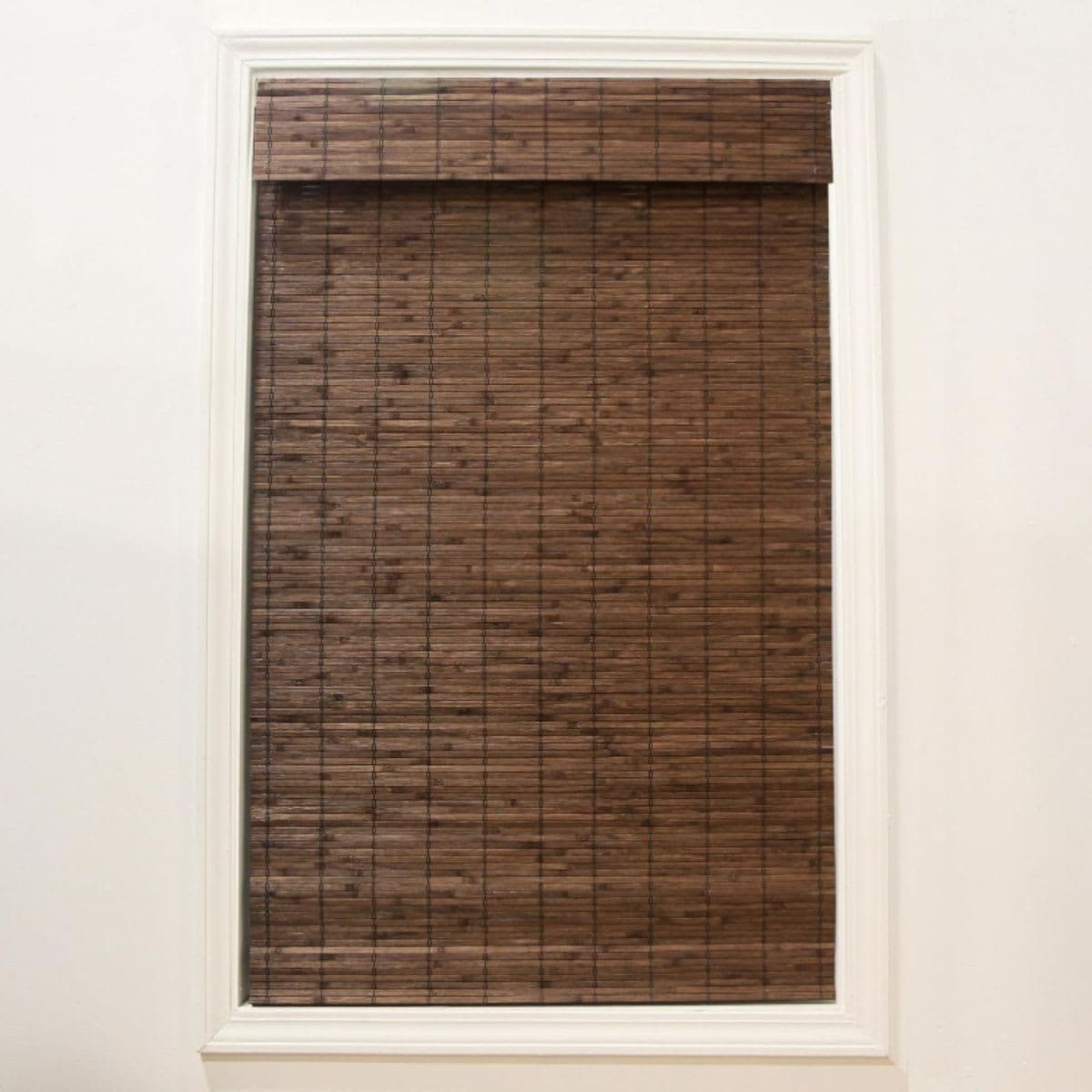 Cordless Bamboo Roman Shades - Radiance Cocoa 27x64