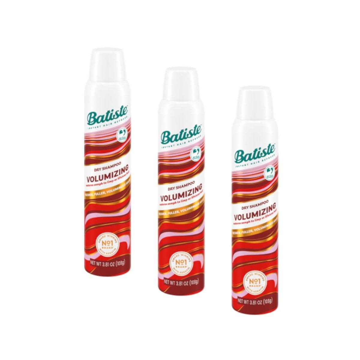 Batiste Dry Shampoo, Volumizing, 3.81 OZ. Pack of 3