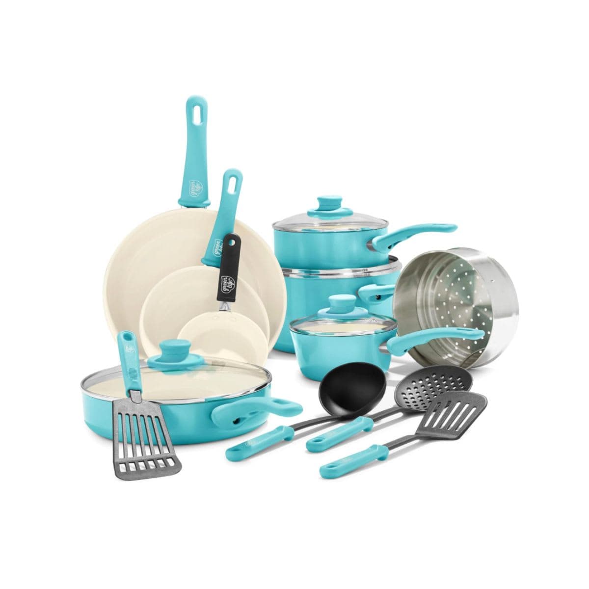 Cookware Set - GreenLife Caribbean Blue