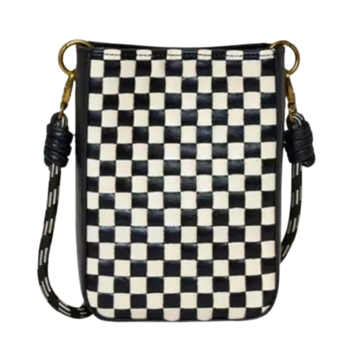 Modern Retired Universal Thread Black and Beige Checkered Crossbody Bag