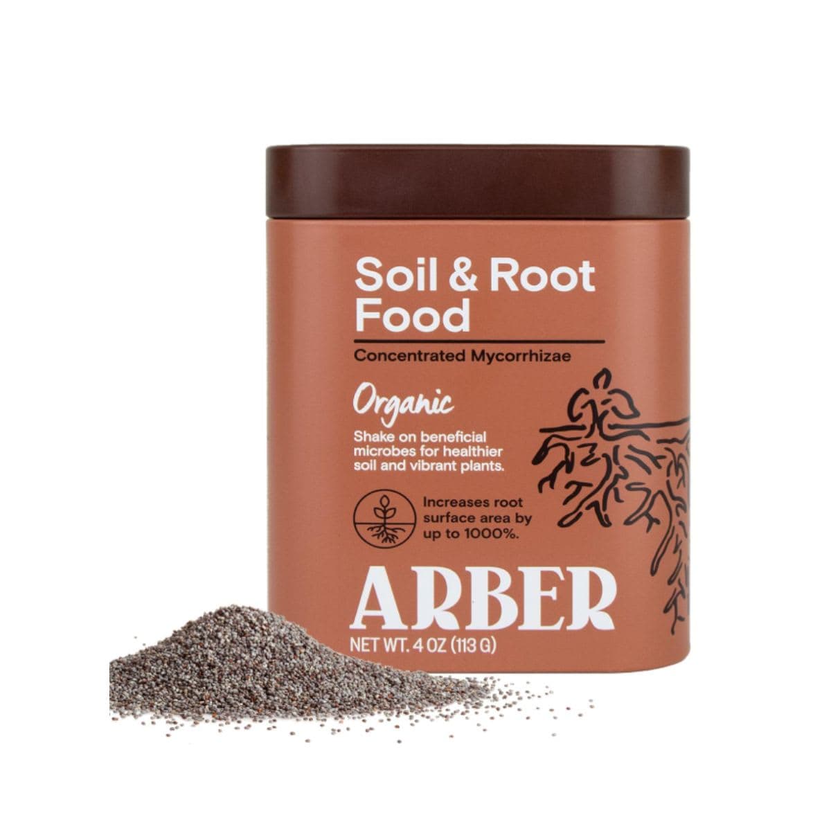 Arber Mycorrhizae Powder: Organic Soil and Root Food - Boost Growth, Increase Yields, & Enhance Soil Health with Mycorrhizae & Beneficial Microbes - Easy Shake-On Application for All Plants - 4 oz