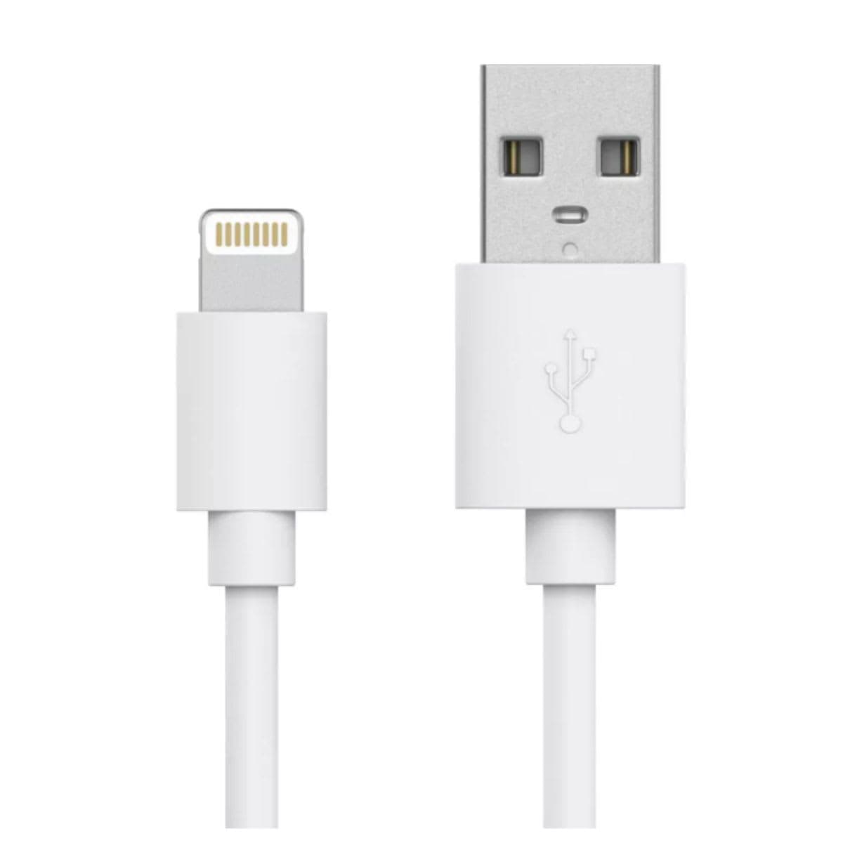 Just Wireless 6' TPU Lightning to USB-A Cable - White