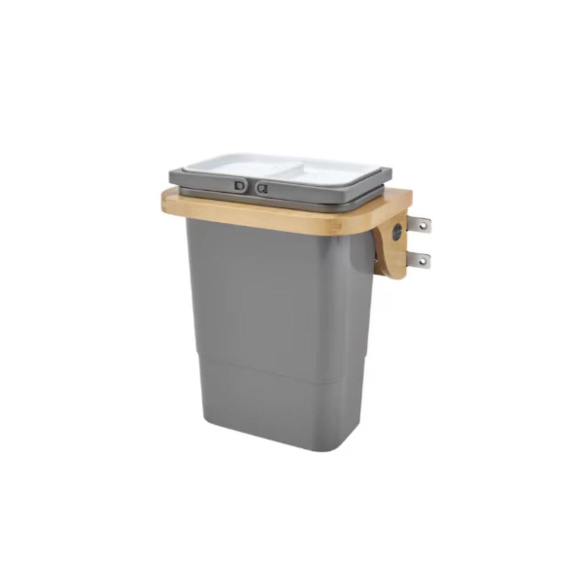 Vanity Door Mount Waste Container - Rev-A-Shelf Gray