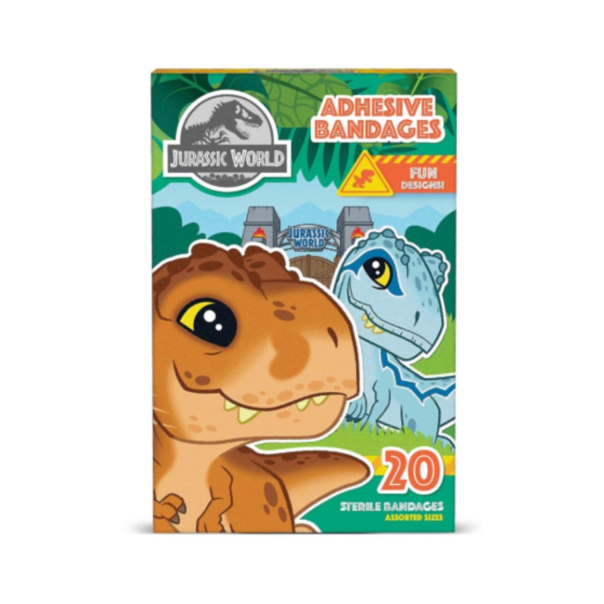 Jurassic World Adhesive Bandages, Assorted Sizes, 20 Ea