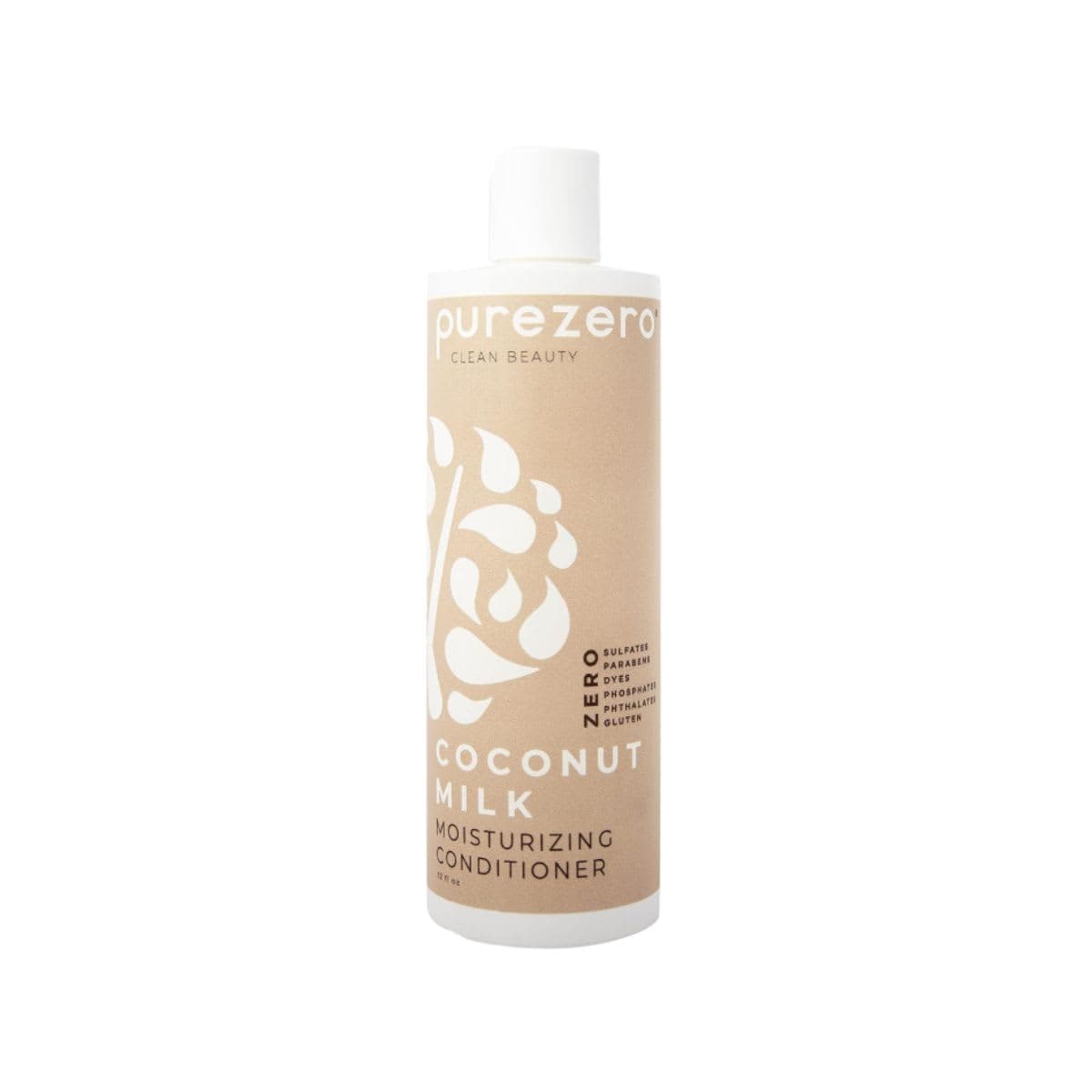 Purezero Coconut Milk Moisturizing Conditioner - 12 Fl Ounces - Intense Hydration & Increase Shine - Fight Dandruff & Frizz - Zero Sulfates, Parabens, Dyes - 100% Vegan & Cruelty Free