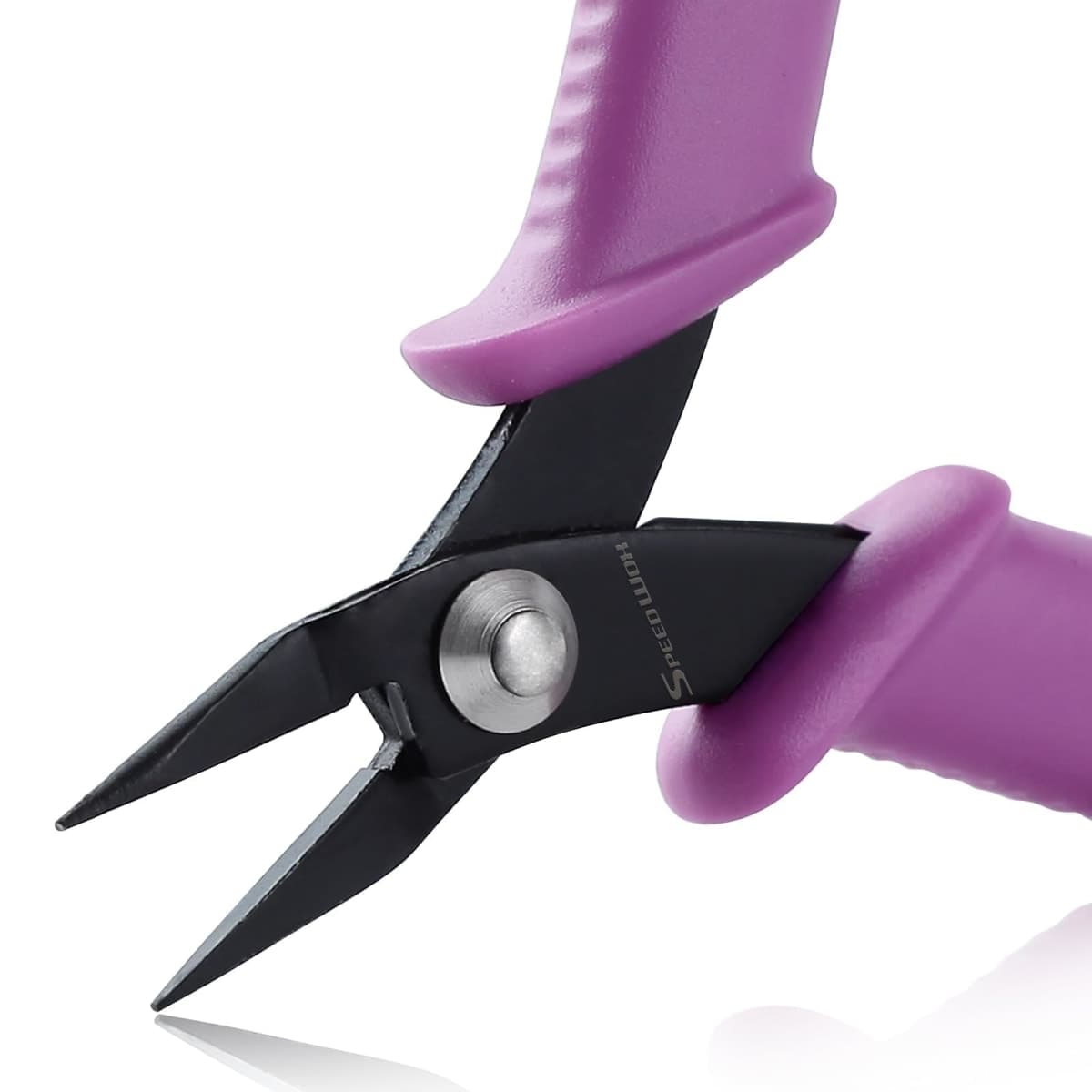 SPEEDWOX 4 Inch Pliers Mini Long-Nose Pliers for Jewelry Making Tweezer Nose Pliers Mini Needle Nose Pliers Short-Nose Pliers Flat Smooth Jaw Jewellery Making Tool Bending Wire Work Craft