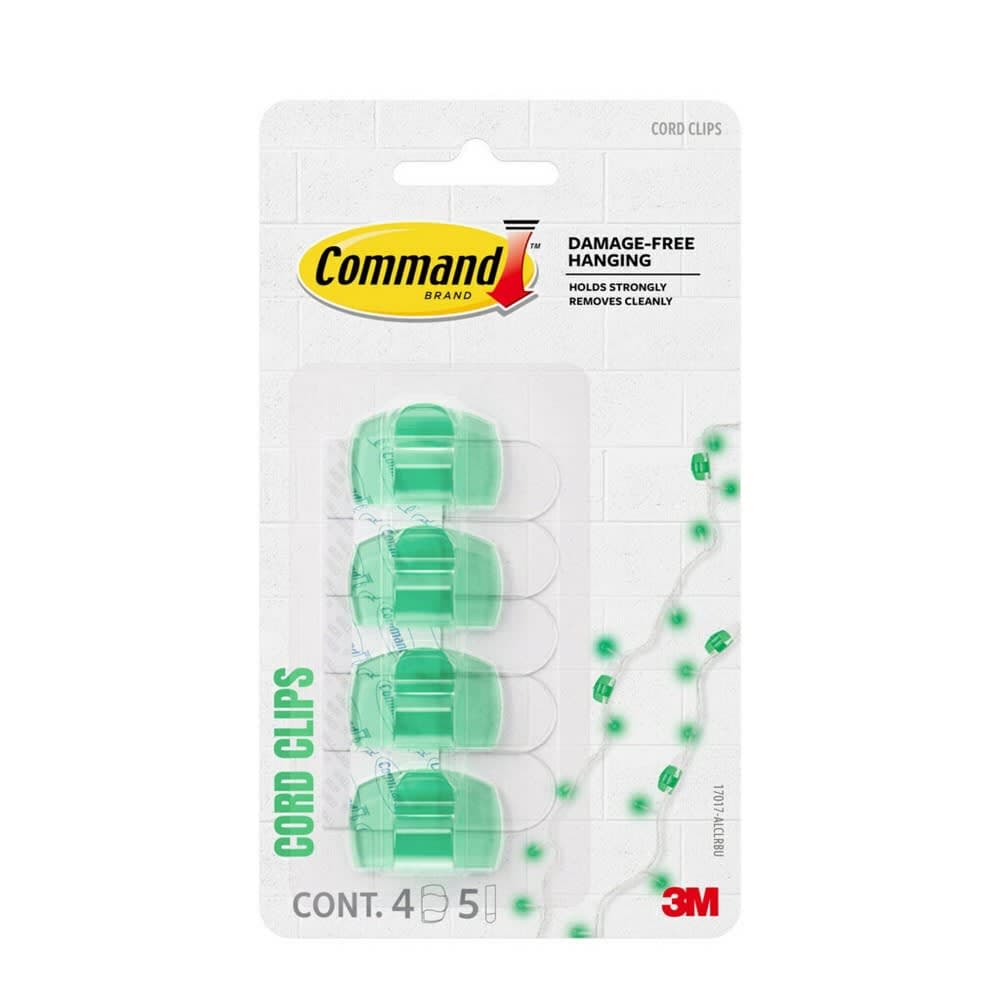 Command Clear Cord 4 Clips 5 Strip