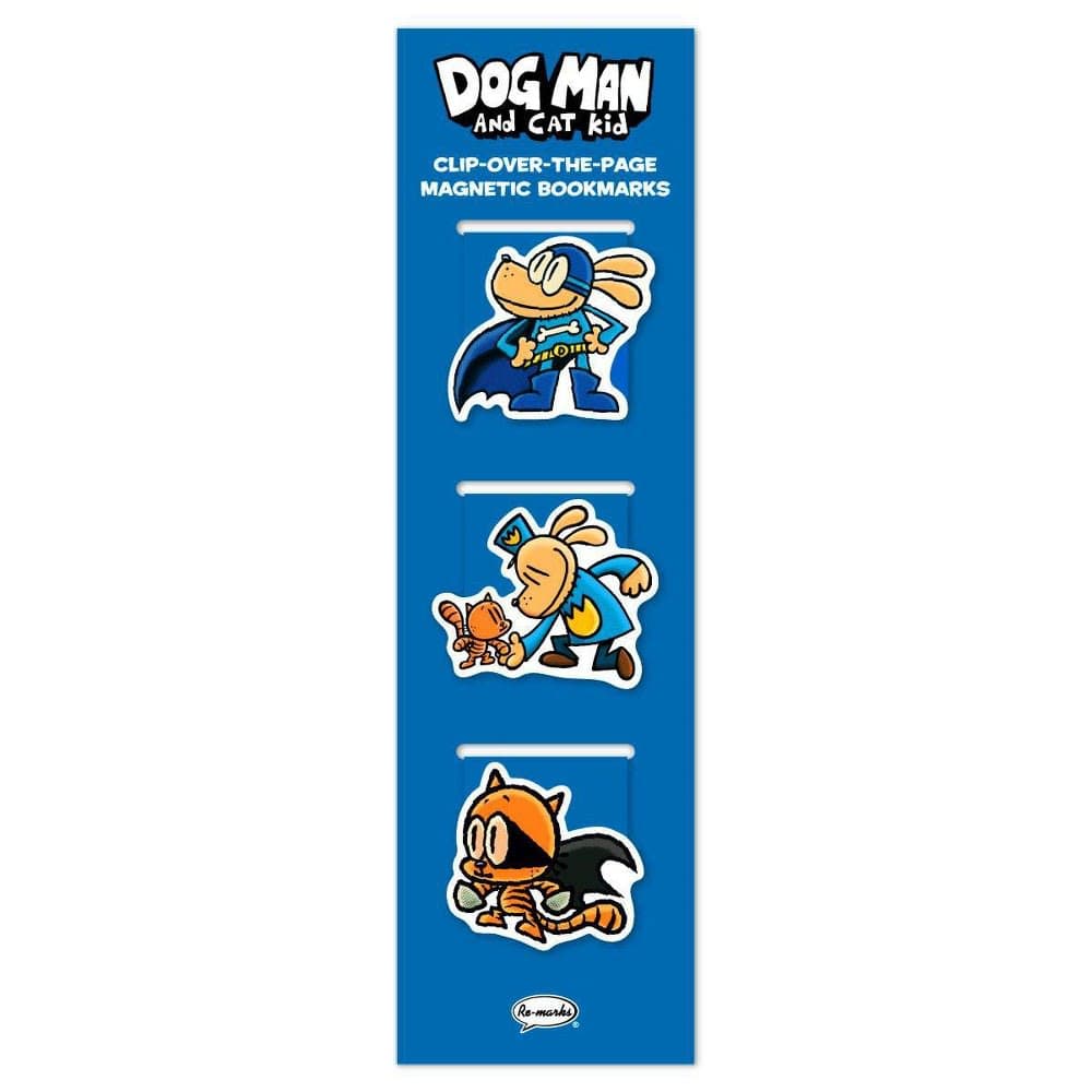 Dog Man Jumbo Magnetic Bookmark Trio