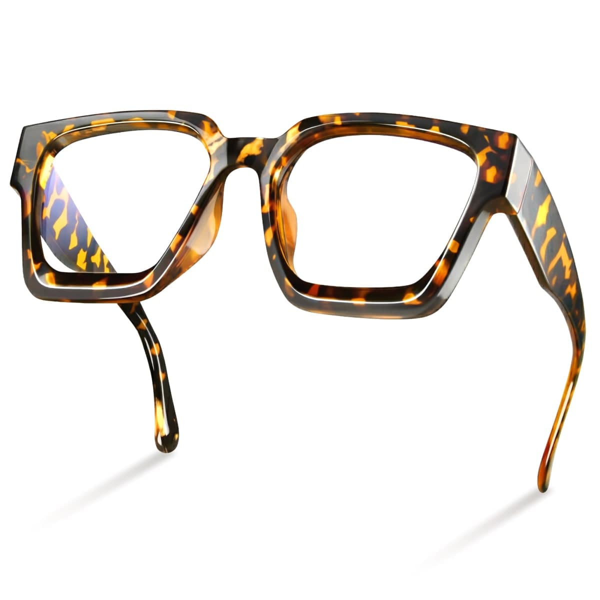 livho Oversized Blue Light Blocking Glasses for Woman - Rectangle Fashion Glasses for Computer, Chic Preppy Frame