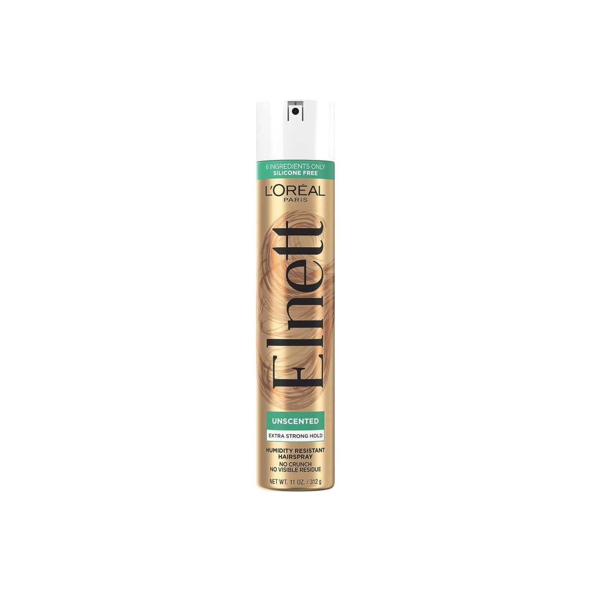 L'Oreal Paris Elnett Satin Hairspray, Extra Strong Hold, Unscented, 11 oz, 312g