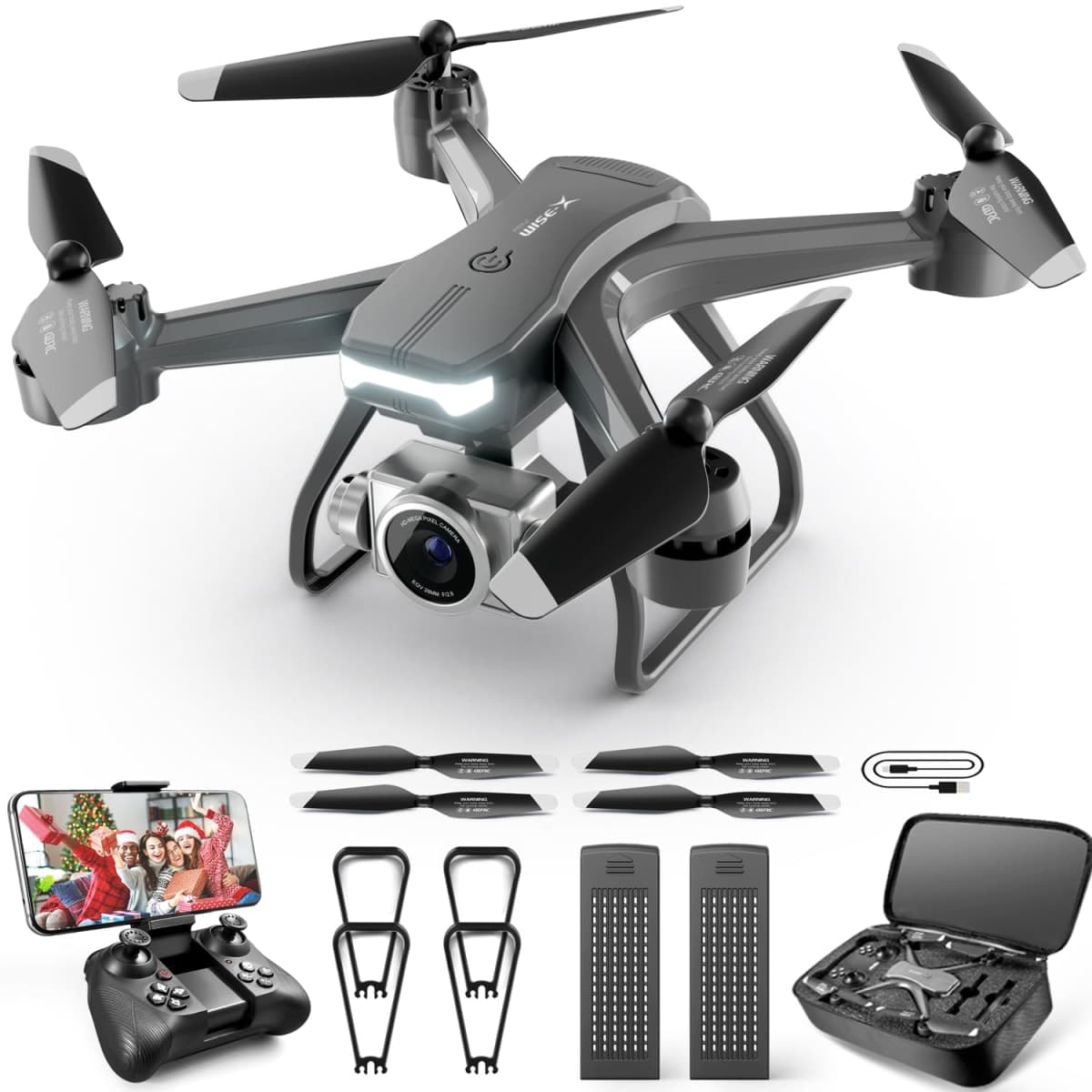 4DRC V14 Professional Drone with 1080P Dual Camera, Foldable HD FPV Mini Drone with 2 Batteries,Trajectory Flight Control,One Key Take Off/Land, Toys Gifts for Teen Boys Girls, Beginner