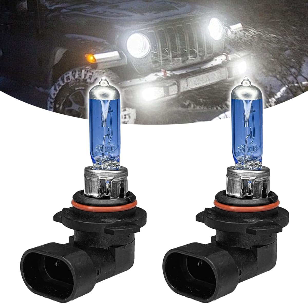 SamWinGear 9006 Headlight Bulb 9006 Halogen Head Light Bulbs, Ultra White Halogen Headlight Bulb 12V 100W High Beam Low Beam Fog Light Bulbs, Universal Light Lamp for Most Cars, Trucks, SUVs (9006)