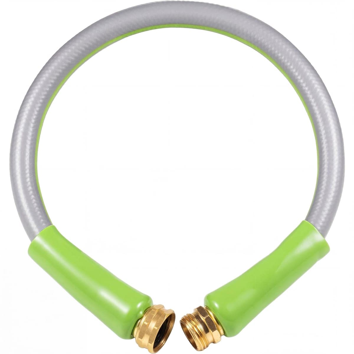 SheeChung Short Garden Hose 2ft x 5/8",Leader Hose for Hose Reel Faucet,Short RV Water Hose Heavy Duty,Lightweight Rubber Small Hose,Hose Extension,3/4"Brass Fittings,Male to Female Hose
