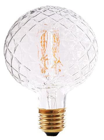 Vintage LED Edison Bulb G30 4W Dimmable LED Filament Bulb Globe Pineapple Shaped Light Bulb 2300K Warm White E26 400Lumen (Clear)