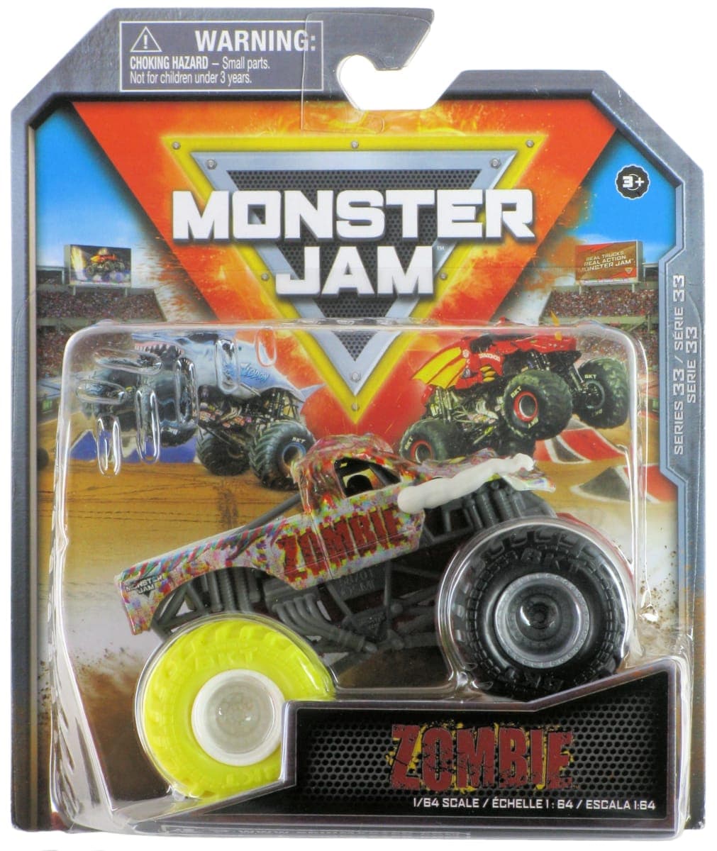 Monster Jam Monster Trucks 1:64 Scale Zombie, Captain Curse, Bakugan Dragonoid (Zombie)