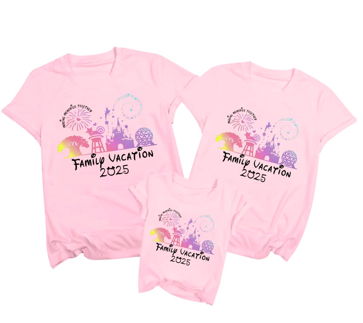 Family Vacation Shirts 2025 Family Matching Outfit Magical Animal Land Tshirt Family Trip Couples Travel Tops, Pink, XX-Large