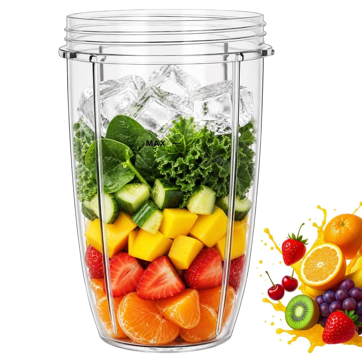 Replacement Cups for Nutribullet Replacement Parts 24oz Blender Cups Compatible with NutriBullet 600w and 900w Blender