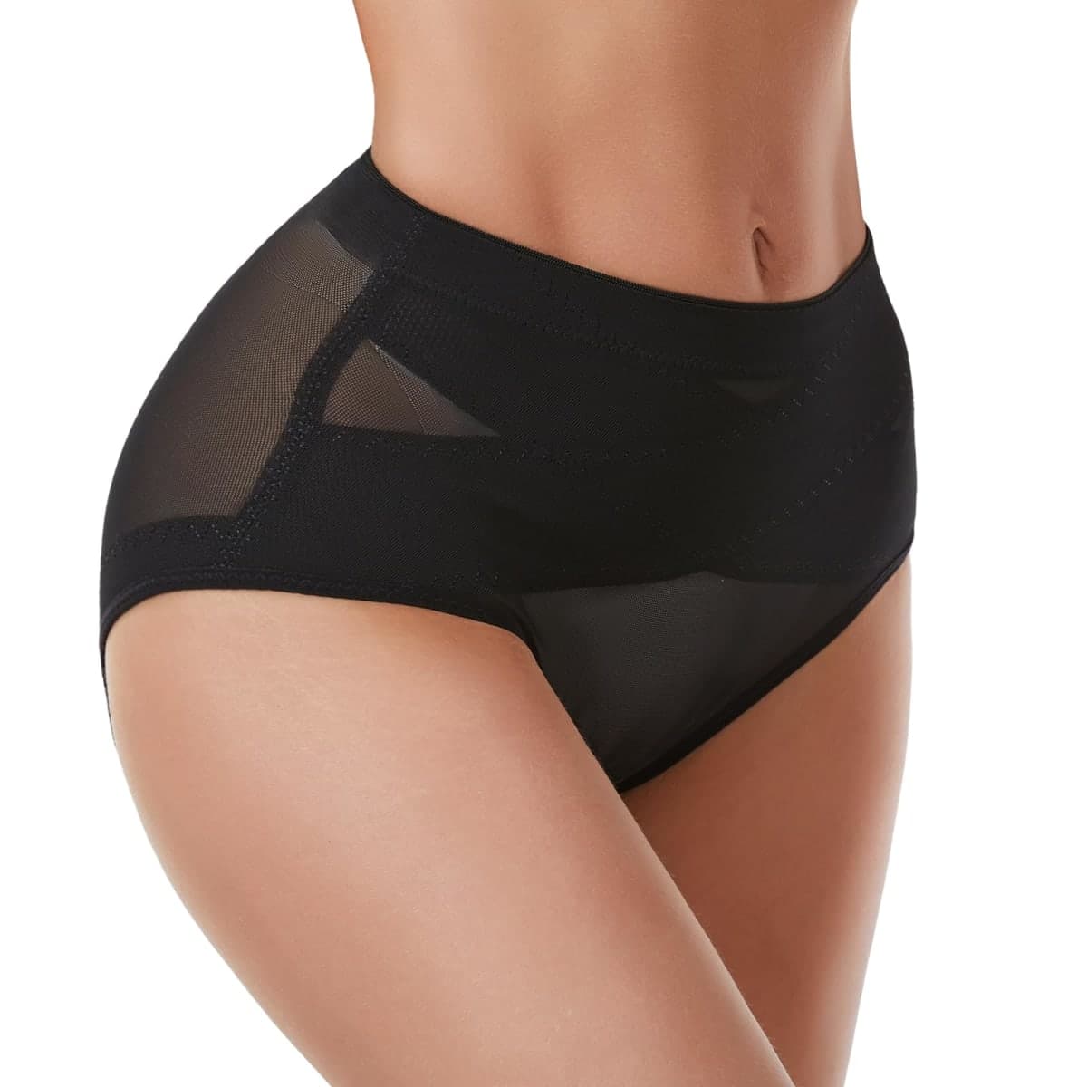 Yekartary Tummy Control Shapewear Seamless Butt Lifter Panties Low Rise Body Shaper Briefs Women Compression Girdle Underwear, Black, X-Large