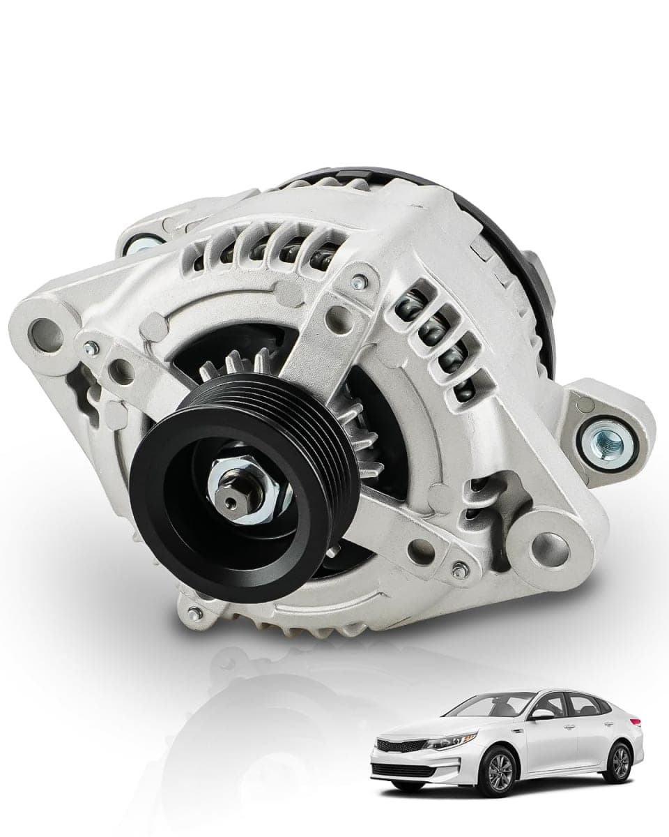 L4 150Amp New Alternator Compatible with Santa Fe Sport 2.4L 2017-2018, Sonata 2.4L 2015-2019; Kia Optima 2.4L 2016-2020, Sorento 2.4L 2015-2020 - Replaces OEM GM# 37300-2G061, 104211-8790
