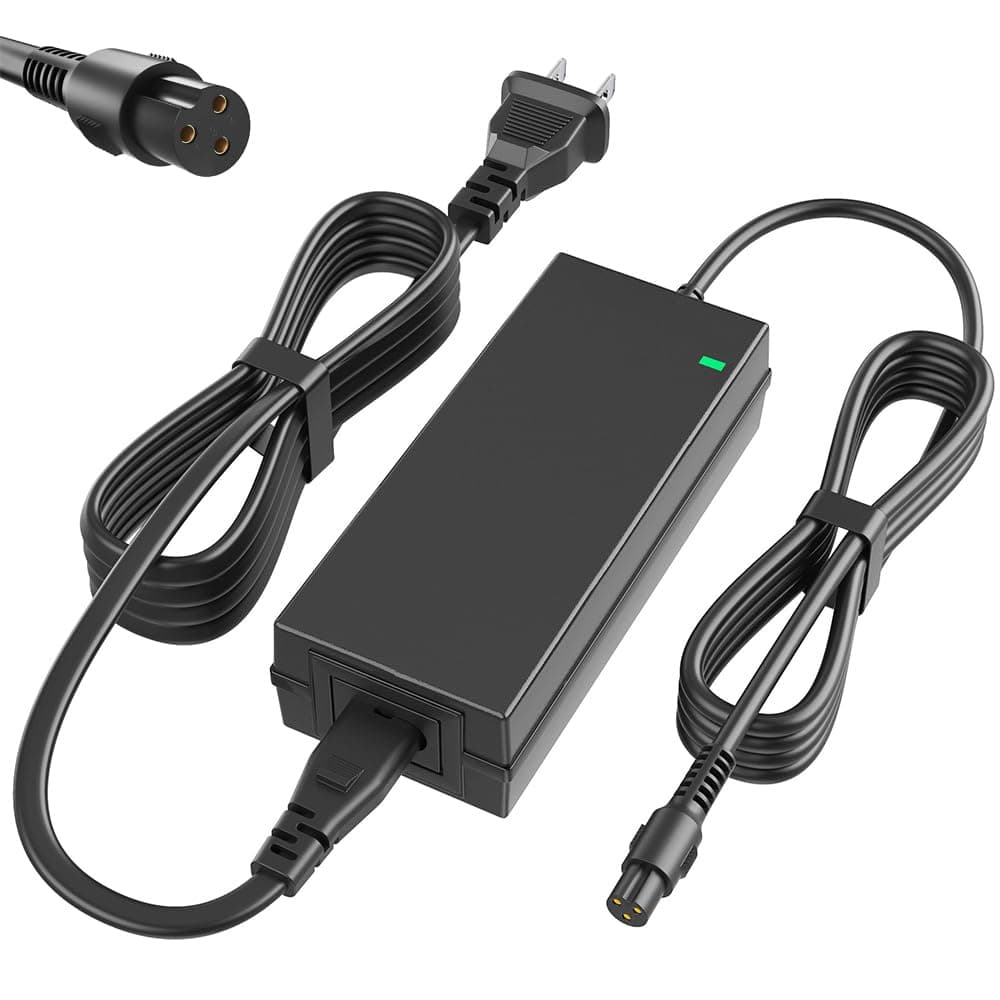 EWUNAX 42V 2A Power Charger PowerFast 3-Prong Inline Connector for 36V Sports Mod,Pocket Mod Lithium Battery,Lithium Battery Power Adapter.