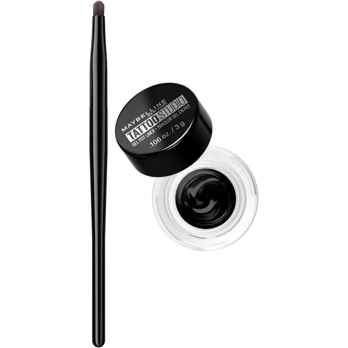 Maybelline New York Eye Studio Lasting Drama Gel Eyeliner, Blackest Black 999LDG-950, 3g