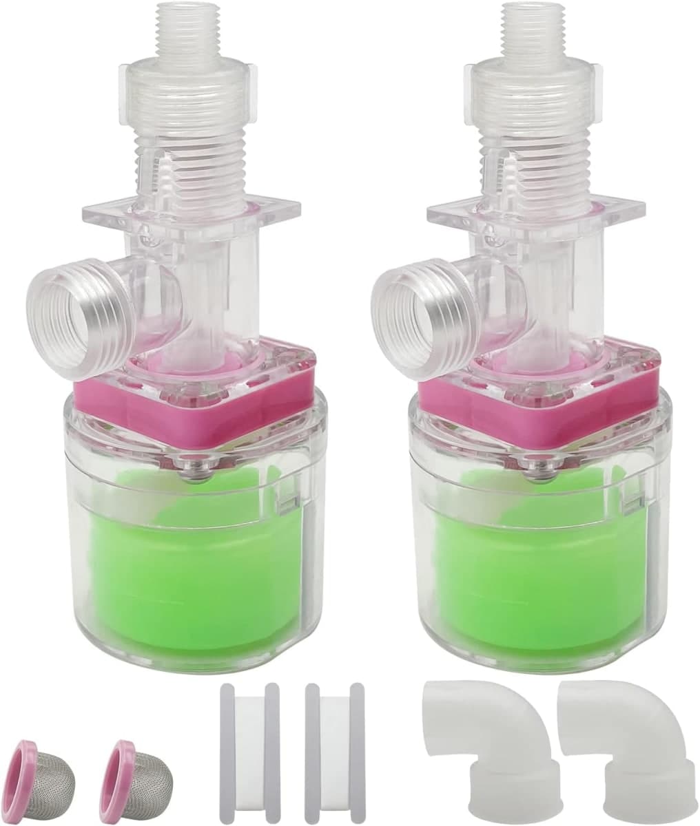 Water Float Valve with Water Level Control for Traditional Water Tank (1/2" to 1/4" Adapter Up Inlet)