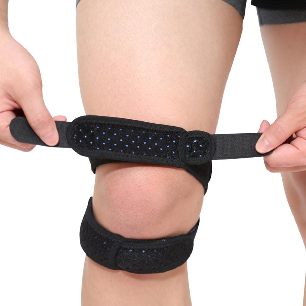 Knee Brace for Women Men Knee Braces for Knee Pain, Patellar Tendon Support Strap, Knee Brace for Meniscus Tear Knee Compression Sleeve for Knee Pain Men Women (Black)