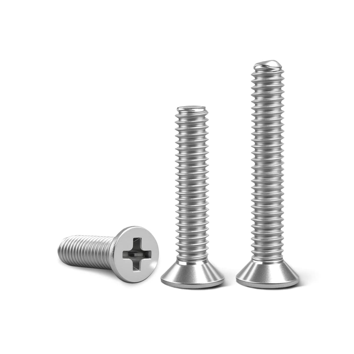 M5 x 12mm (30Pcs) Flat Countersunk Head Machine Screws, 304 Stainless Steel Phillips Cross Drive Screws Hardware Fastener