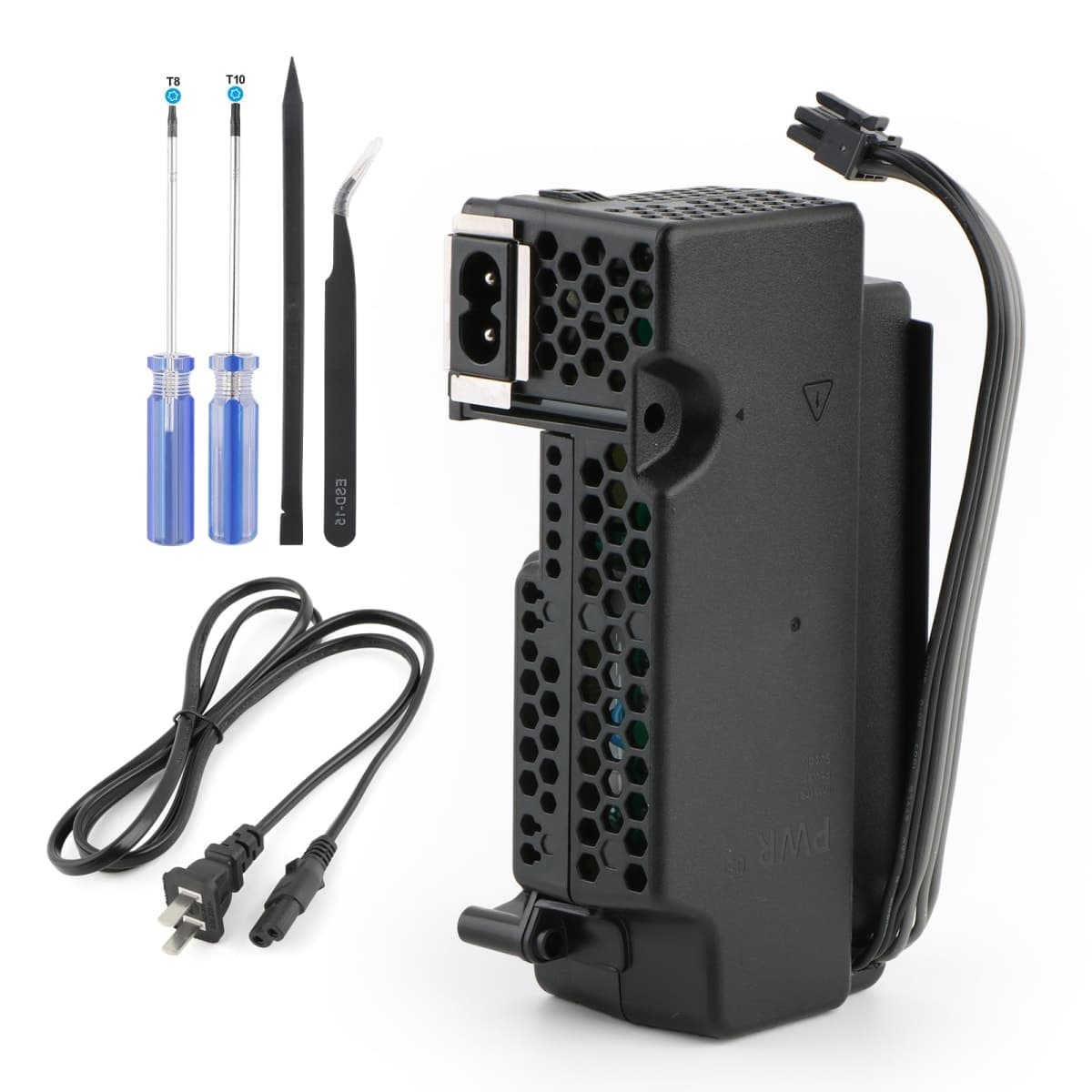 for Xbox One S Power Supply Replacement for Xbox One S Internal Power Supply Source with AC Adapter Console Accessories Parts with Power Cable Fixing Repair Tools