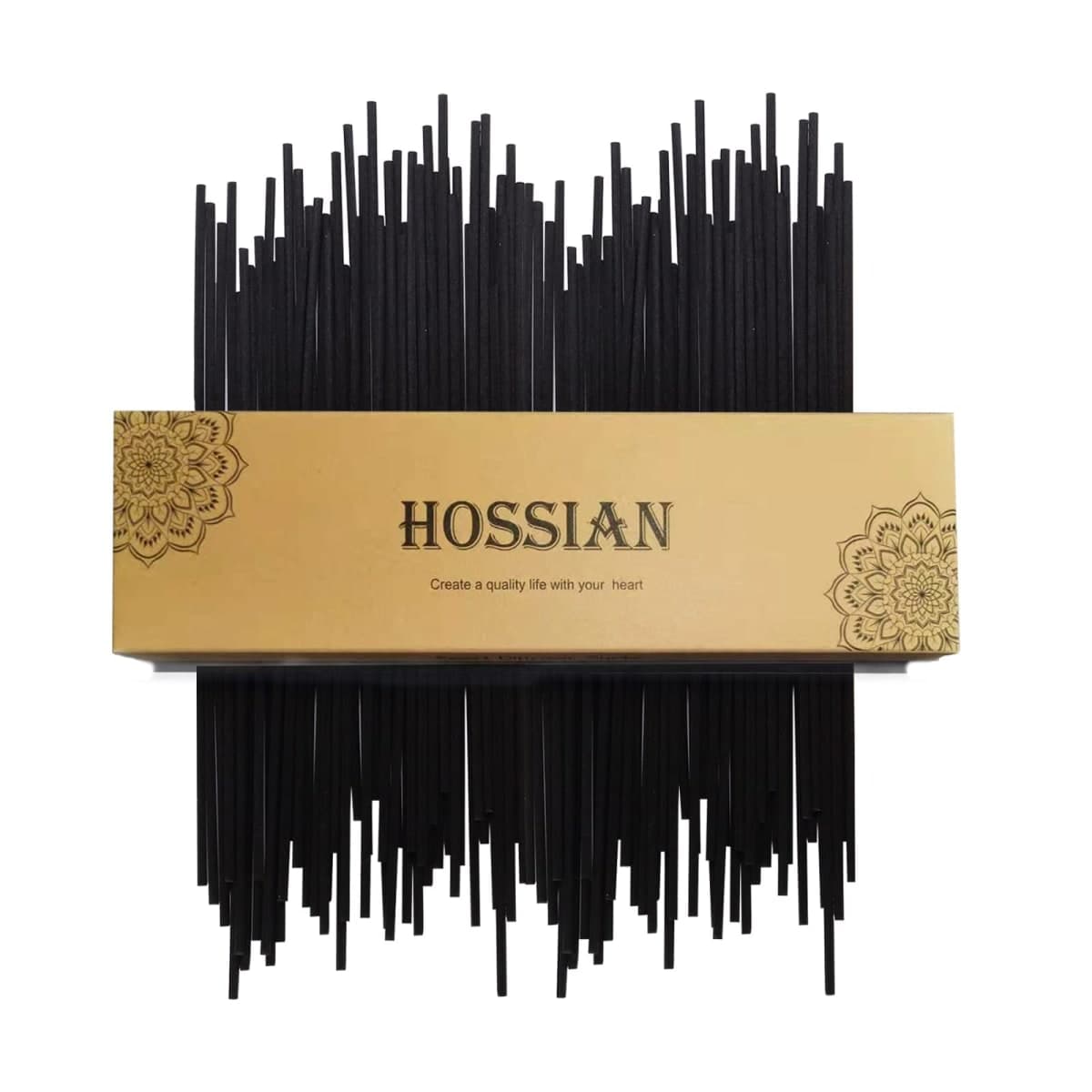 HOSSIAN 50pcs Reed Diffuser Sticks- Black Fibre Reed Diffuser Sticks-Thick Diffuser Reeds Sticks-Diffuser Sticks for Diffuser Oils Fragrance Refill-Fibre Reeds for Diffusers