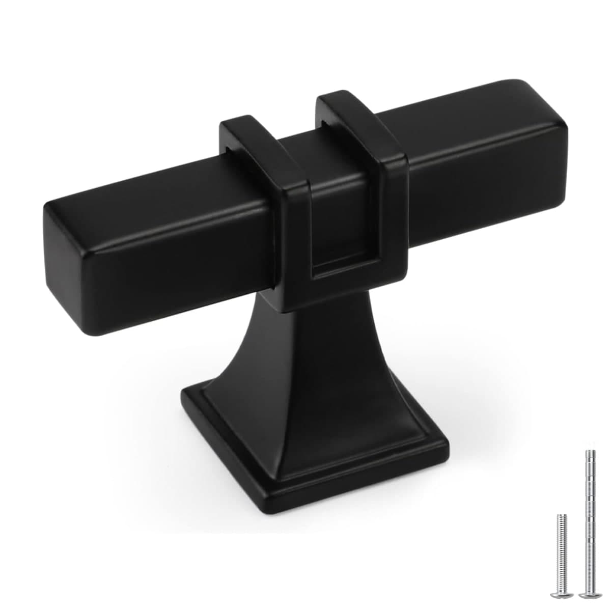 Lepatape 25 Pack Black Cabinet Knobs Black Knobs - Black Kitchen Cabinet Knobs Black Drawer Knobs T Bar Cabinet Pulls Knobs for Cabinets and Dresser Drawers Black Kitchen Hardware