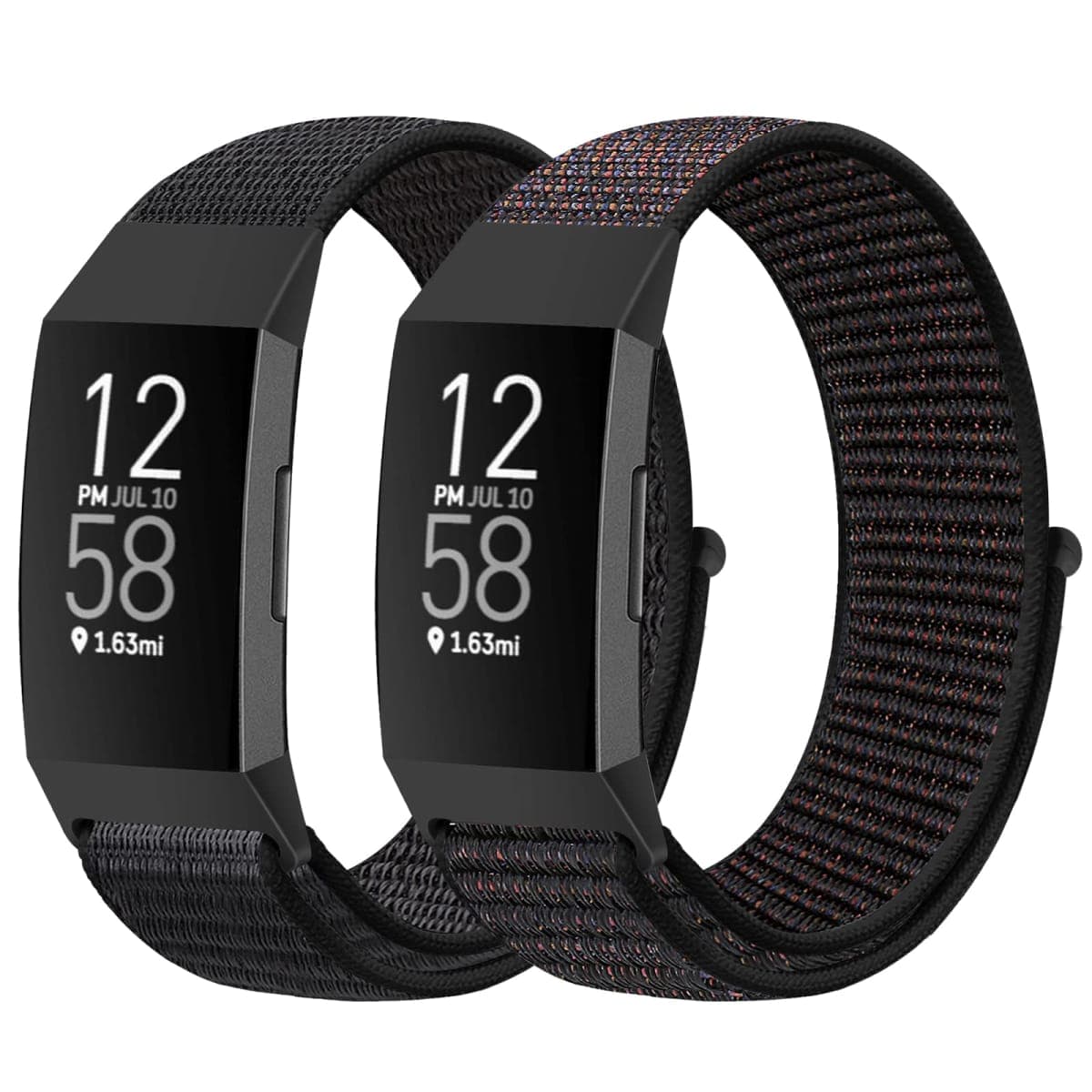 AVOD Nylon Watch Bands Compatible with Fitbit Charge 4/Charge 3/SE, Soft Replacement Wristband Breathable Sport Strap with Band for Women Men (Neon Lime)
