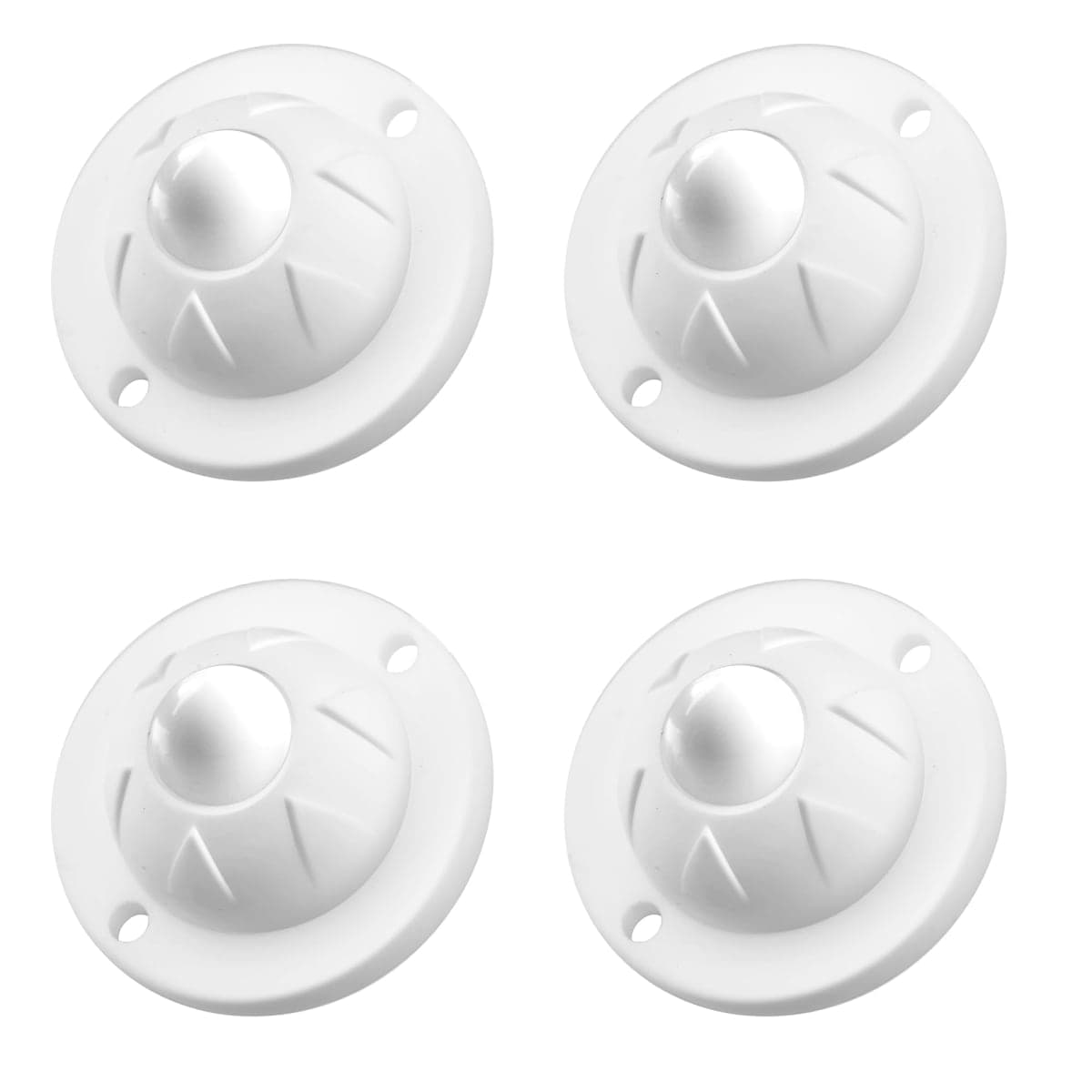 PlusRoc 4 Pack 1 Inch Self Adhesive Paste Caster Wheels for Furniture Bucket, Load Capacity 28LBS Per Wheel, Low Profile Swivel Wheels for Small Appliance Storage Bins