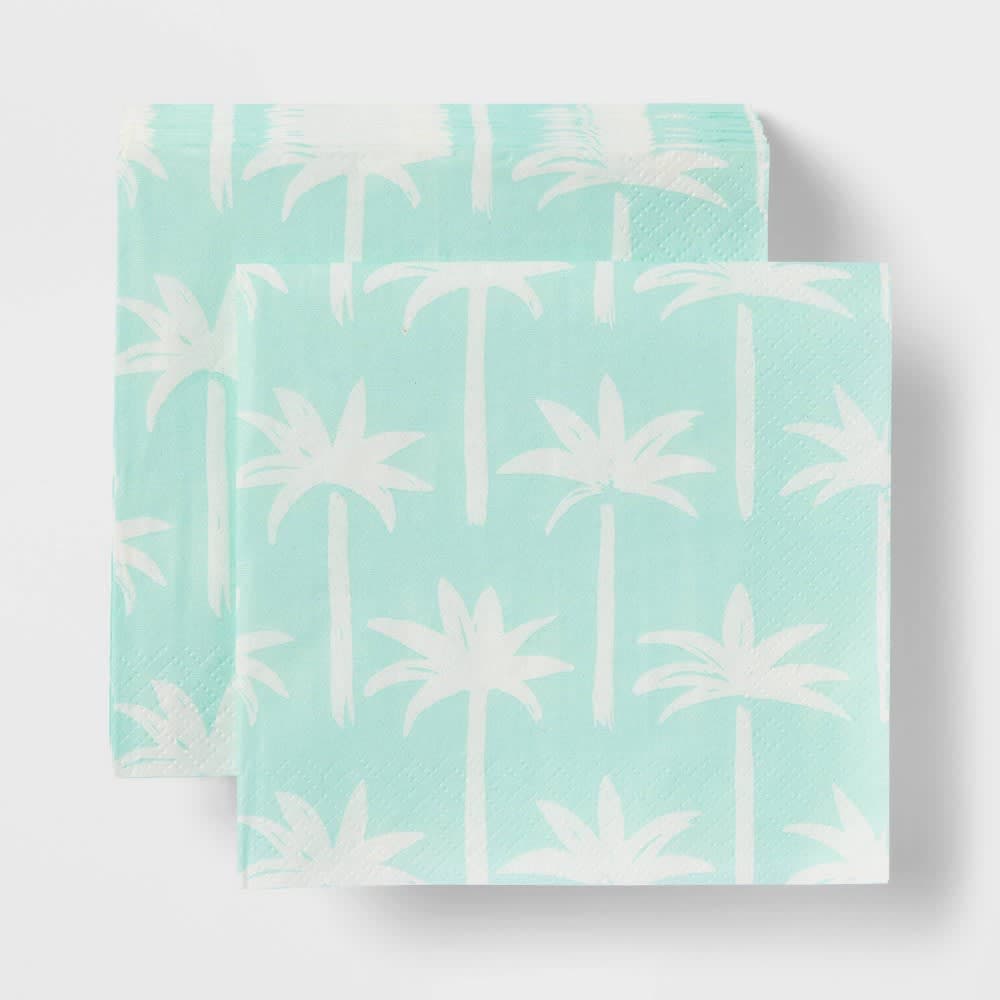 30ct Beverage Napkins Palm Tree - Sun Squad™