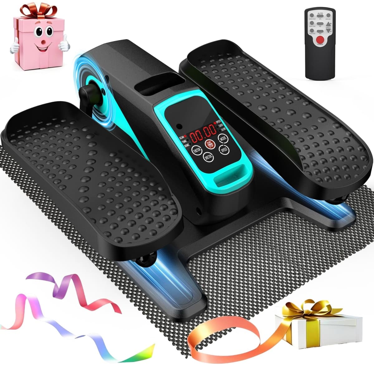 VIVURN-018 Under Desk Elliptical 5 Mode 12 Speed Low Impact Mini Electric Leg Exerciser As Seen on TV While Sitting for Seniors with Non-Slip Mat Quiet&Portable Seated Elliptical for Home and Office