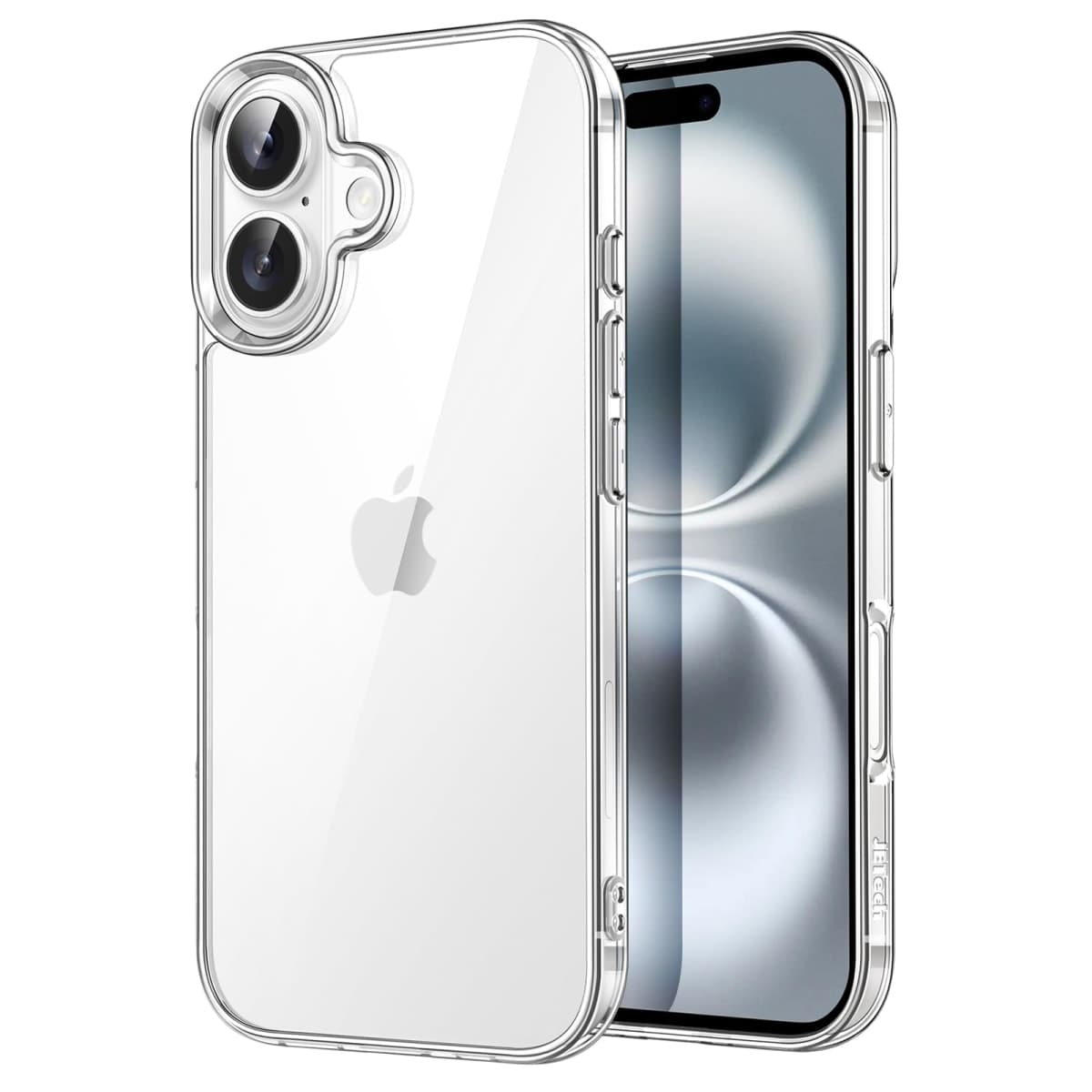 JETech Case for iPhone 16 6.1-Inch, Non-Yellowing Shockproof Phone Bumper Cover, Anti-Scratch Clear Back (Clear)