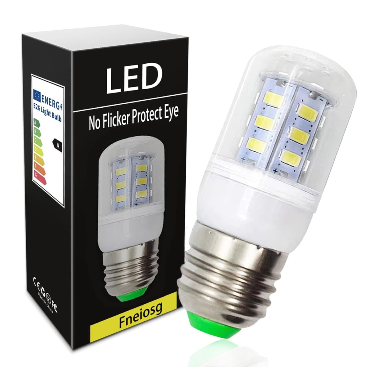 Fneiosg E26/E27 LED Refrigerator Light Bulb 3.5W, 40W Equivalent, Daylight White 6000K 500LM, Non-Dimmable Energy Saving ac 100 265v frigidaire Light Bulb Replacement,1-Pack