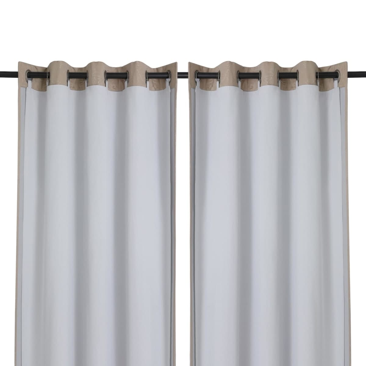 Chyhomenyc 2 Panels 100% Blackout Curtain Liners, 100% Darkening Blackout Liner for 95 96 Inch Curtains, Each 50" Wx92 L, 2 Liners Per Set with 17 Pieces Rings