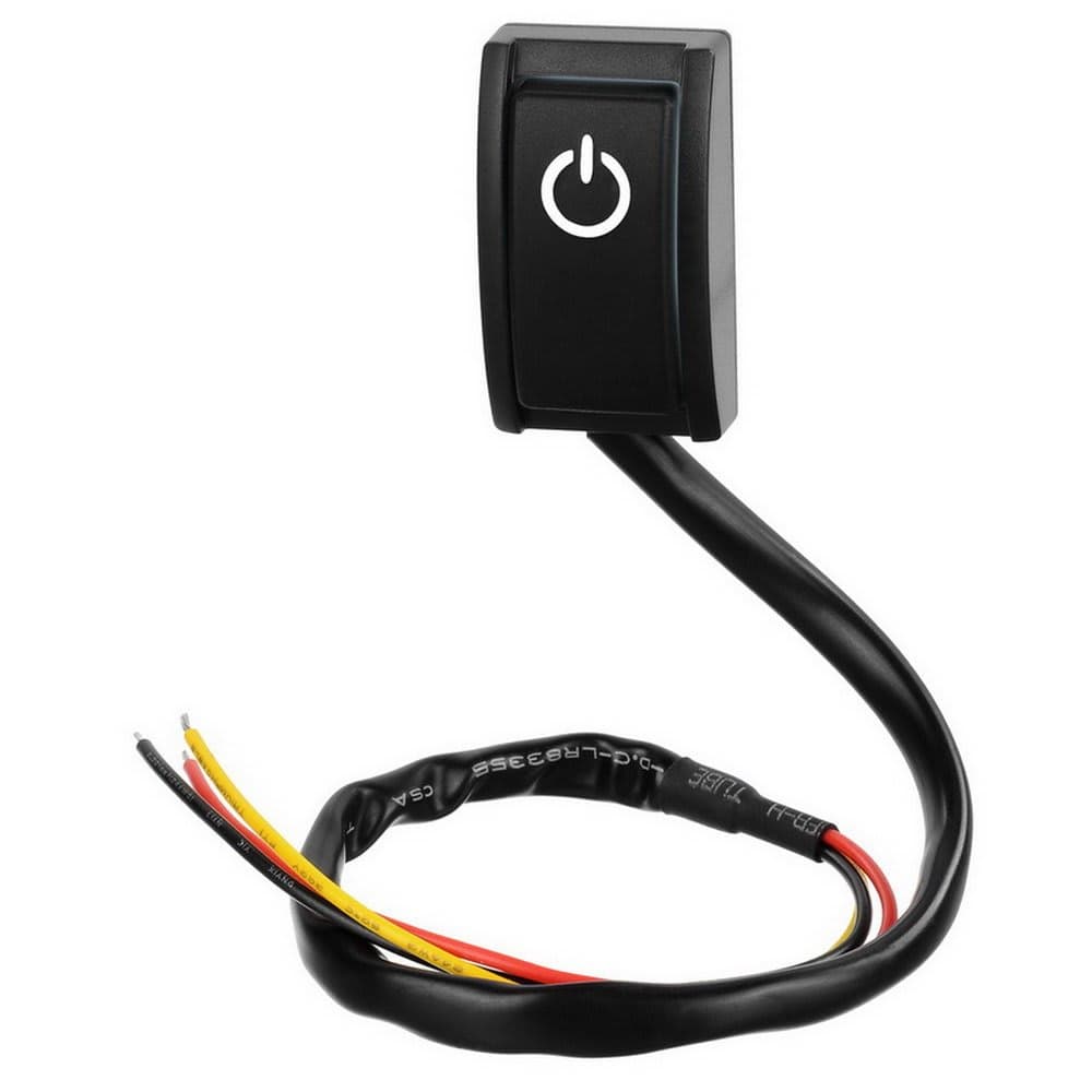 Jtron Car DIY Paste Type Button Switch, ON/OFF DC 12V/200mA, Black