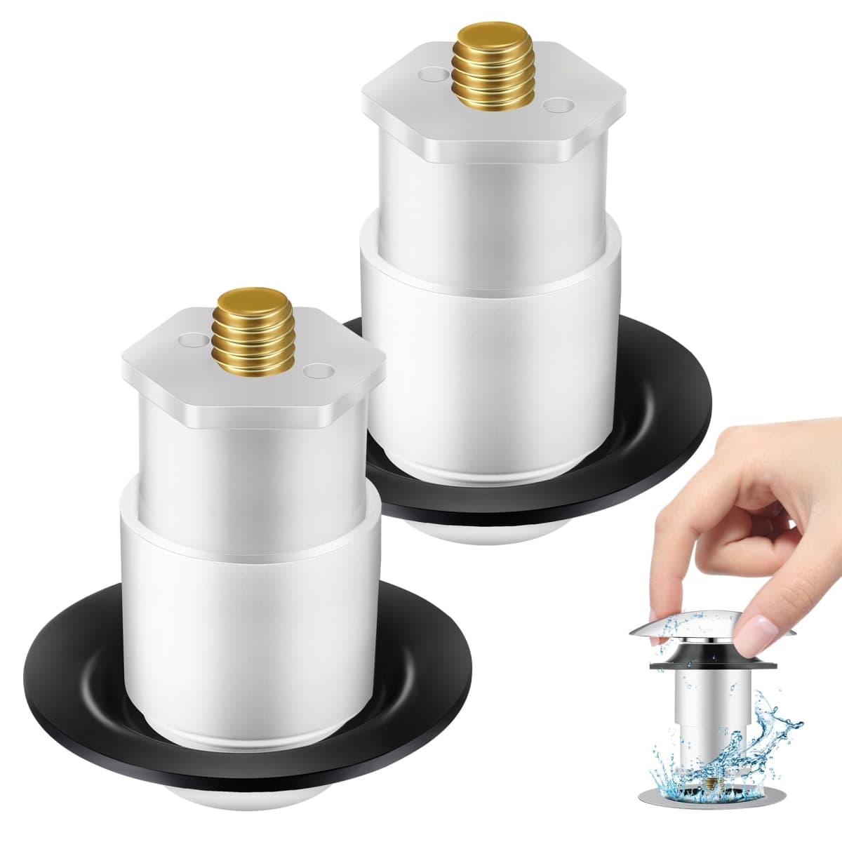 Avenuebool Bathtub Drain Stopper Compatible with Kohler K-7272, K-7271, K-7259 and K-7265, Compatible with 1068204 Model, Bathtub Stopper Replacement, Enhanced Durability, Easy Installation(2 Pack)